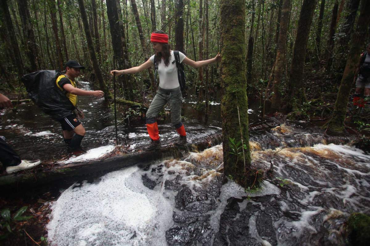 River crossing on the trekking loop