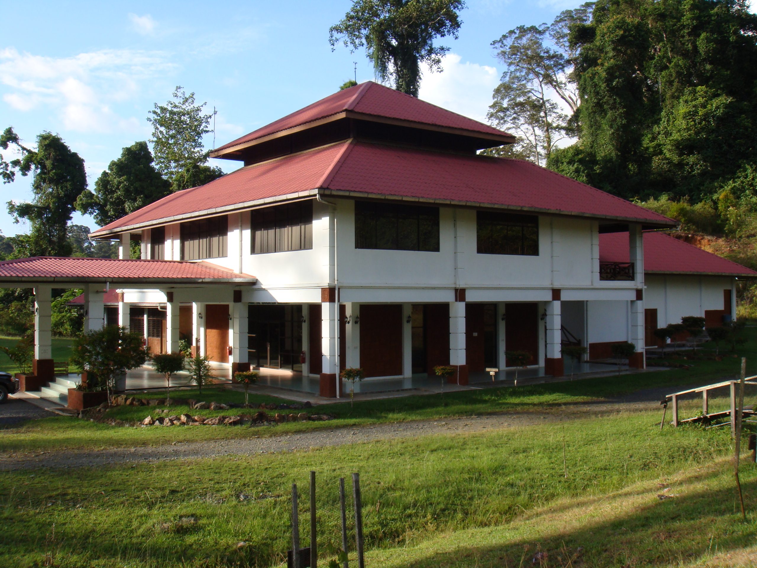 The Maliau Basin security gate and Shell building
