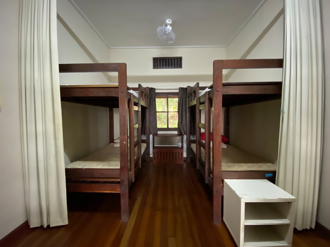 Dormitory bunks at Ginseng Camp