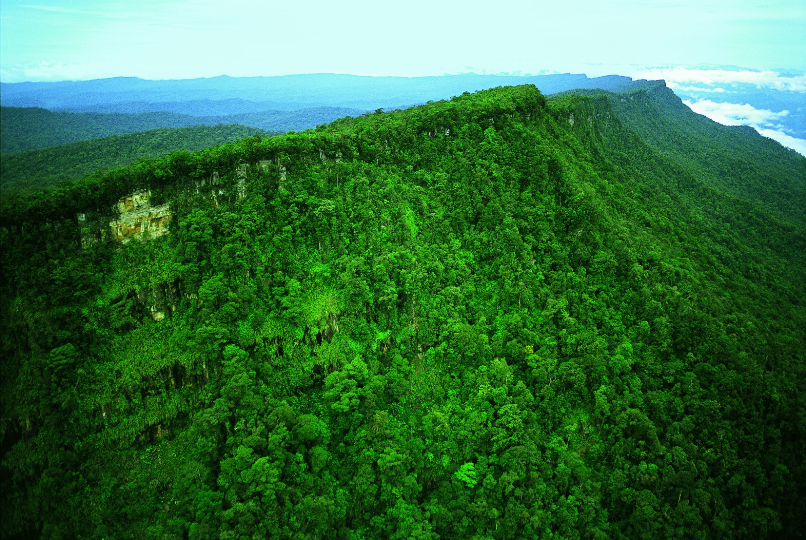 View across the basin interior from the rim